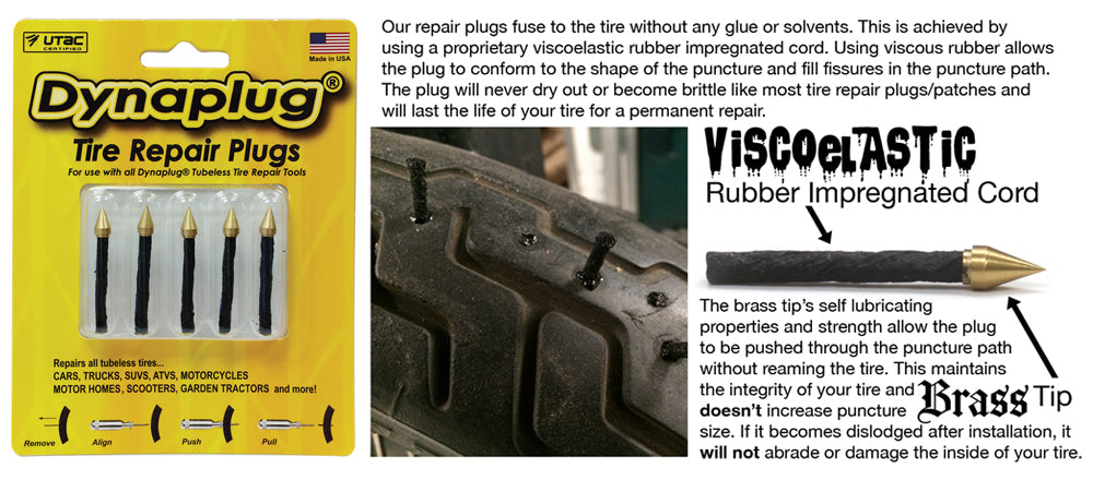 Dynaplug Tubeless Tire Repair Plugs - Refill Pack (5)