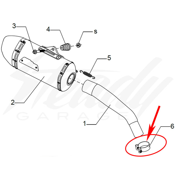 YOSHIMURA HEADER COLLECTOR CLAMP - 27-29mm