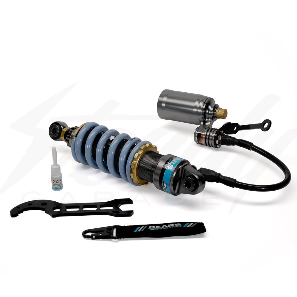 GEARS RACING HILL-2 PLUS (H2P) REAR SHOCK - CLASSICO BLACK - CFMOTO PAPIO SS, PAPIO CL (2023+)