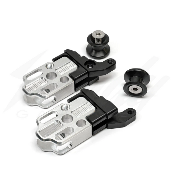 TST SPOOLED CAPTIVE CHAIN ADJUSTERS FOR HONDA GROM 125 (2022+) - Silver Spools