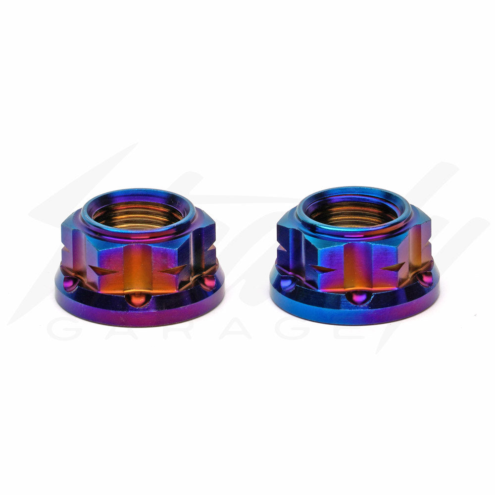 Chimera Engineering Titanium Universal Open End Nuts - M12 x 1.25 (Pair)